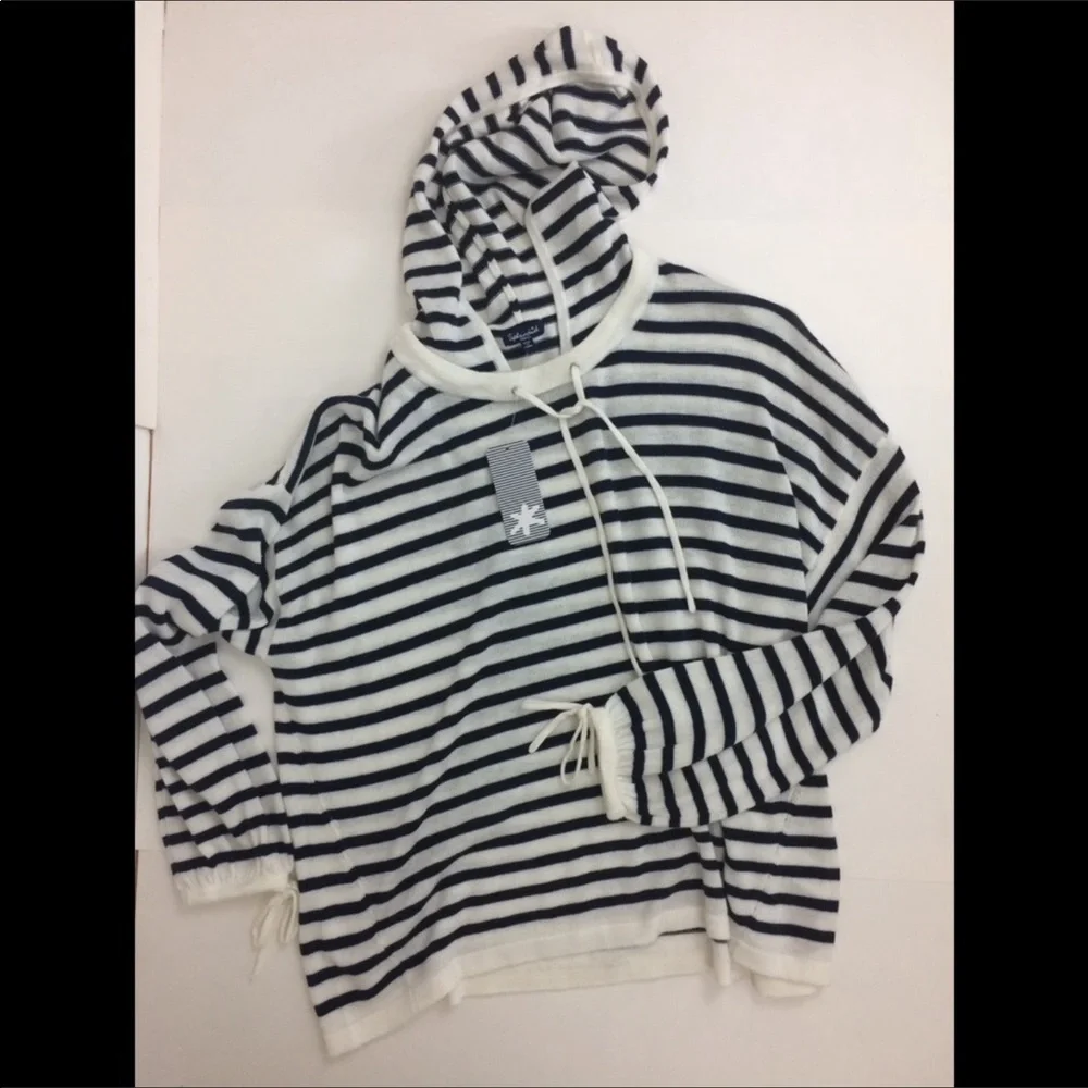 Splendid Seabound Striped hoodie Sweater Small